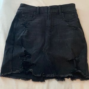 Black jean skirt